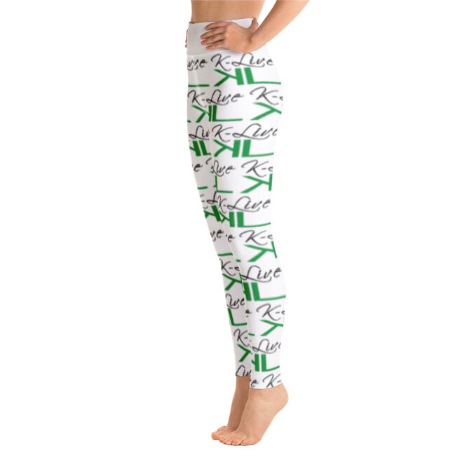 K-Live KL White All-Over Style Yoga Leggings
