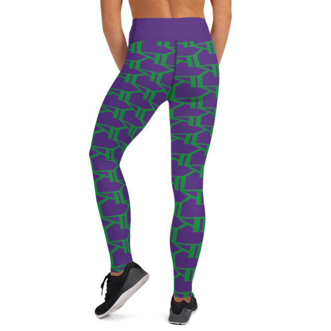 K-Live KL All Over Style Purple Yoga Leggings