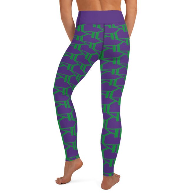 K-Live KL All Over Style Purple Yoga Leggings