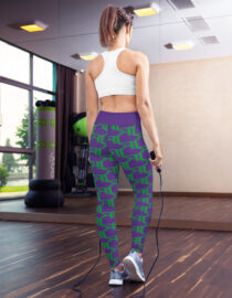 K-Live KL All Over Style Purple Yoga Leggings