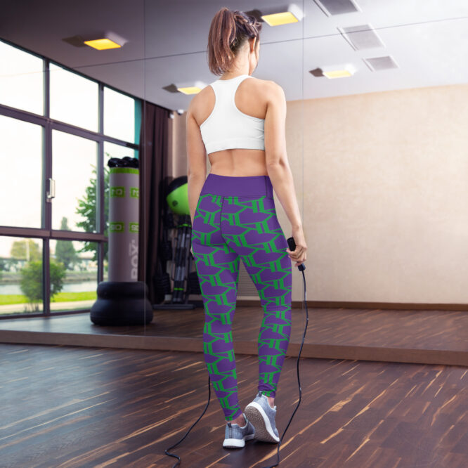 K-Live KL All Over Style Purple Yoga Leggings