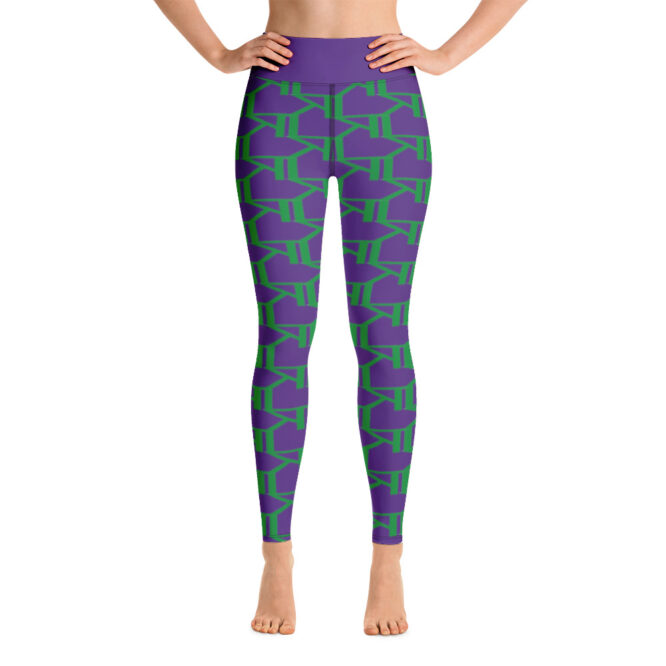 K-Live KL All Over Style Purple Yoga Leggings