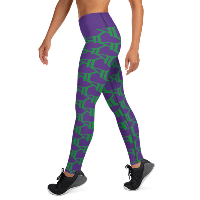 K-Live KL All Over Style Purple Yoga Leggings
