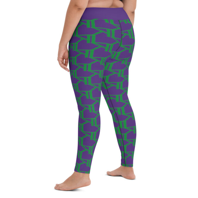 K-Live KL All Over Style Purple Yoga Leggings