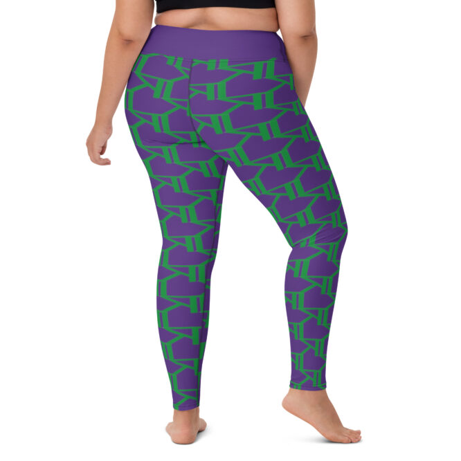 K-Live KL All Over Style Purple Yoga Leggings