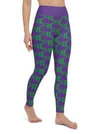 K-Live KL All Over Style Purple Yoga Leggings