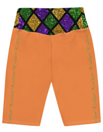 K-Live Illusion Diamond - Orange Biker Shorts