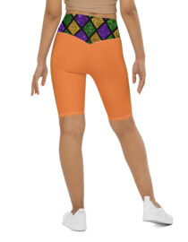 K-Live Illusion Diamond - Orange Biker Shorts