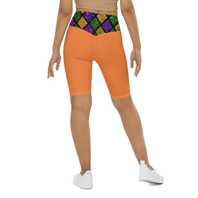 K-Live Illusion Diamond - Orange Biker Shorts