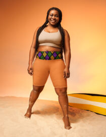 K-Live Illusion Diamond - Orange Biker Shorts