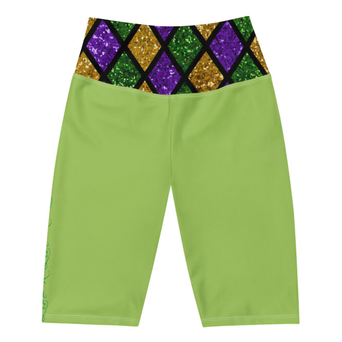 K-Live Illusion Diamond- Green Biker Shorts