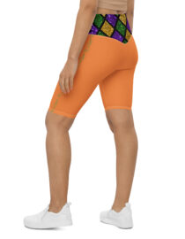 K-Live Illusion Diamond - Orange Biker Shorts