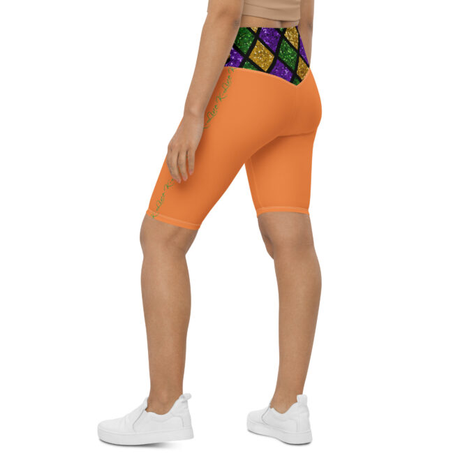 K-Live Illusion Diamond - Orange Biker Shorts