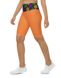 K-Live Illusion Diamond - Orange Biker Shorts