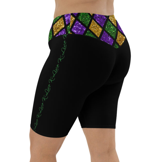 K-Live Illusion Diamond- Black Biker Shorts