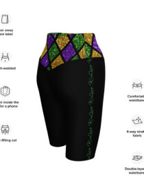 K-Live Illusion Diamond- Black Biker Shorts