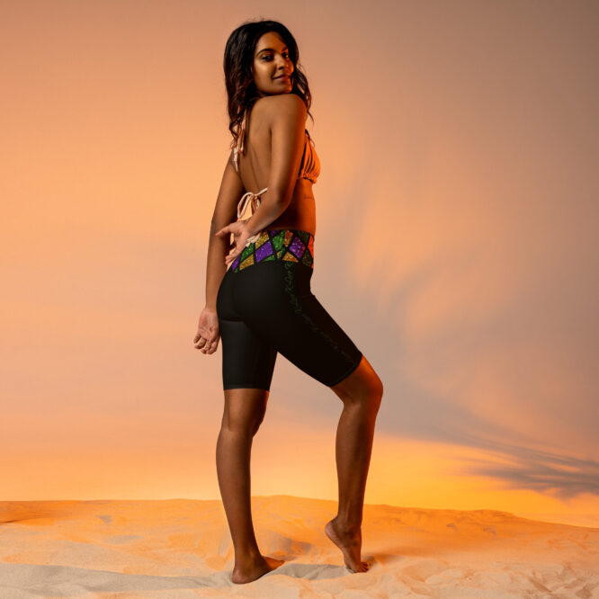 K-Live Illusion Diamond- Black Biker Shorts