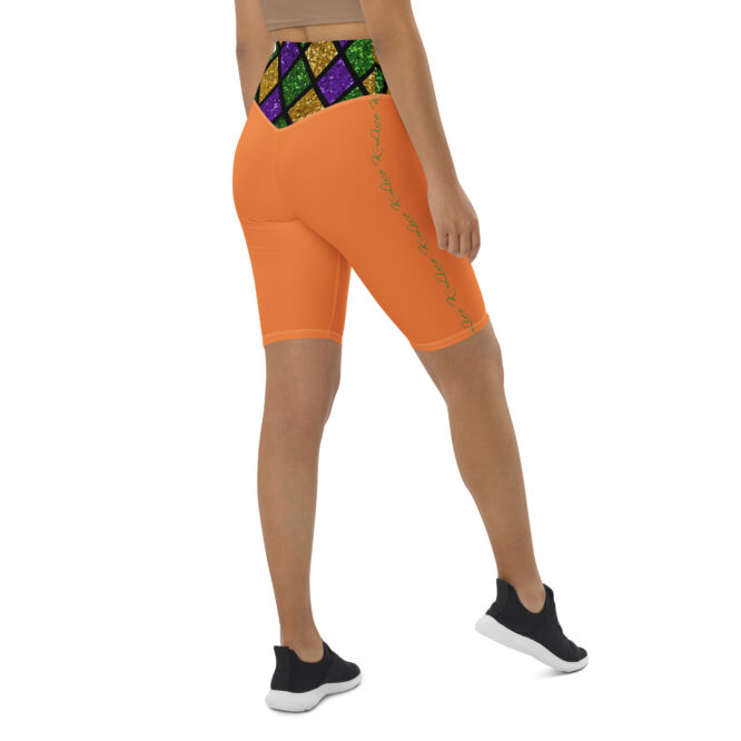 K-Live Illusion Diamond - Orange Biker Shorts