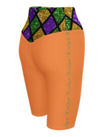 K-Live Illusion Diamond - Orange Biker Shorts