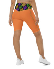 K-Live Illusion Diamond - Orange Biker Shorts