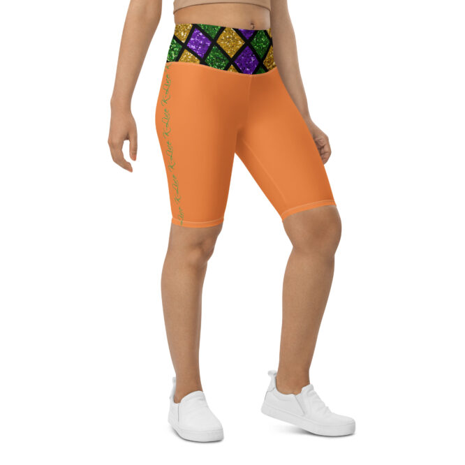 K-Live Illusion Diamond - Orange Biker Shorts