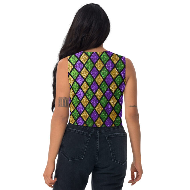 K-Live Illusion Diamond Crop Top