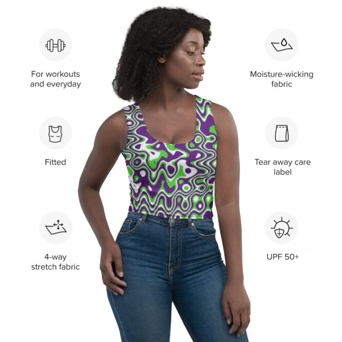 K-Live Illusion ZigZag Crop Top