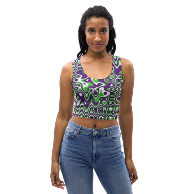 K-Live Illusion ZigZag Crop Top