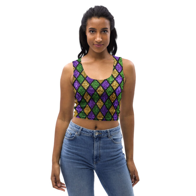 K-Live Illusion Diamond Crop Top
