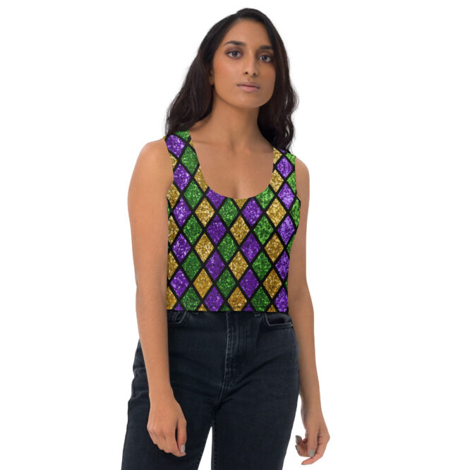 K-Live Illusion Diamond Crop Top