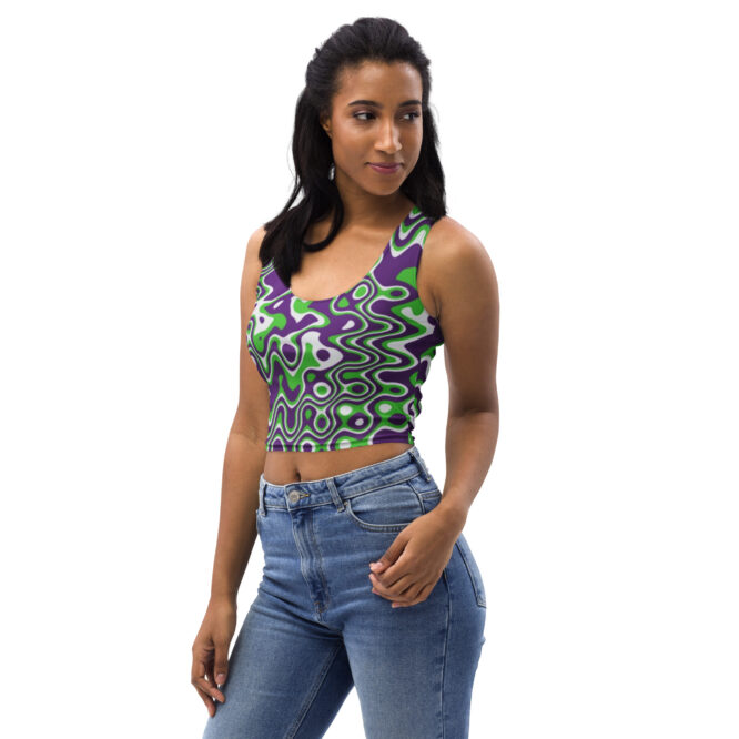 K-Live Illusion ZigZag Crop Top