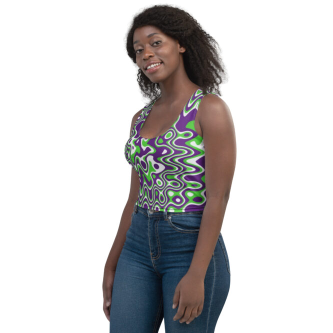K-Live Illusion ZigZag Crop Top
