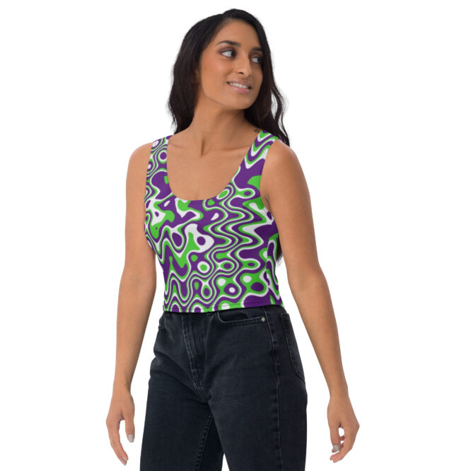 K-Live Illusion ZigZag Crop Top