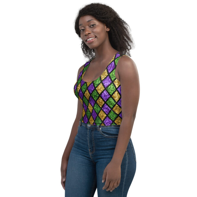 K-Live Illusion Diamond Crop Top