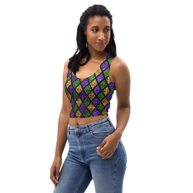 K-Live Illusion Diamond Crop Top