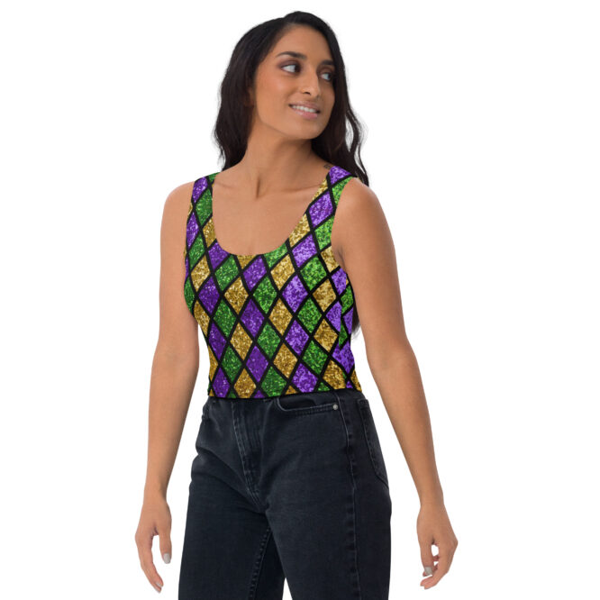 K-Live Illusion Diamond Crop Top