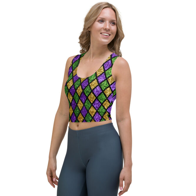 K-Live Illusion Diamond Crop Top