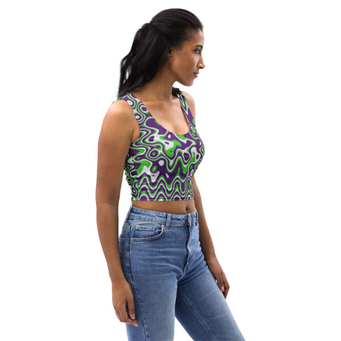 K-Live Illusion ZigZag Crop Top