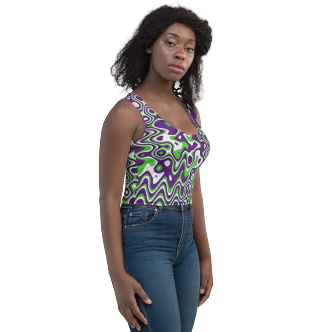 K-Live Illusion ZigZag Crop Top