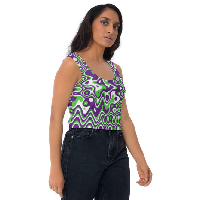 K-Live Illusion ZigZag Crop Top