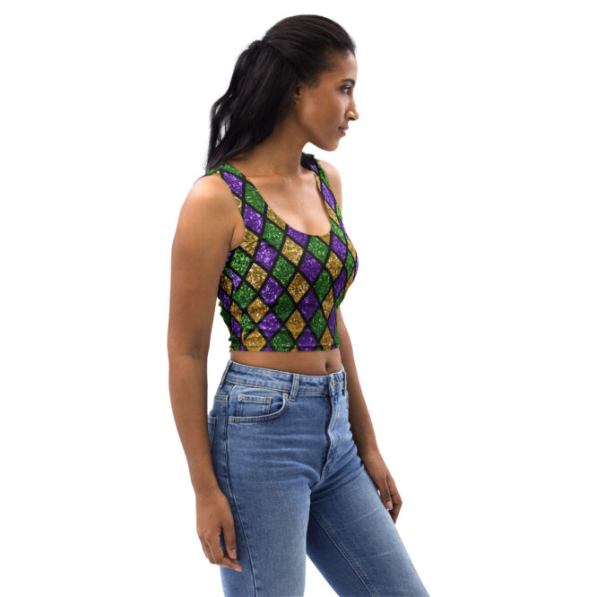 K-Live Illusion Diamond Crop Top