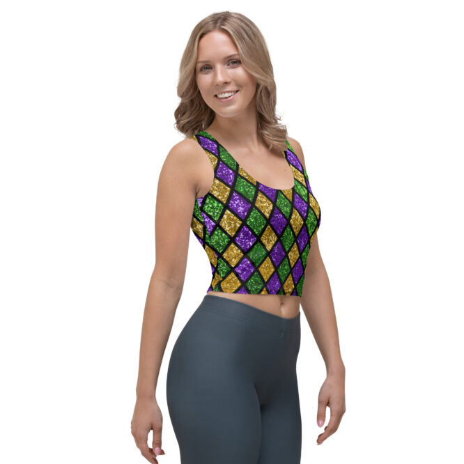 K-Live Illusion Diamond Crop Top