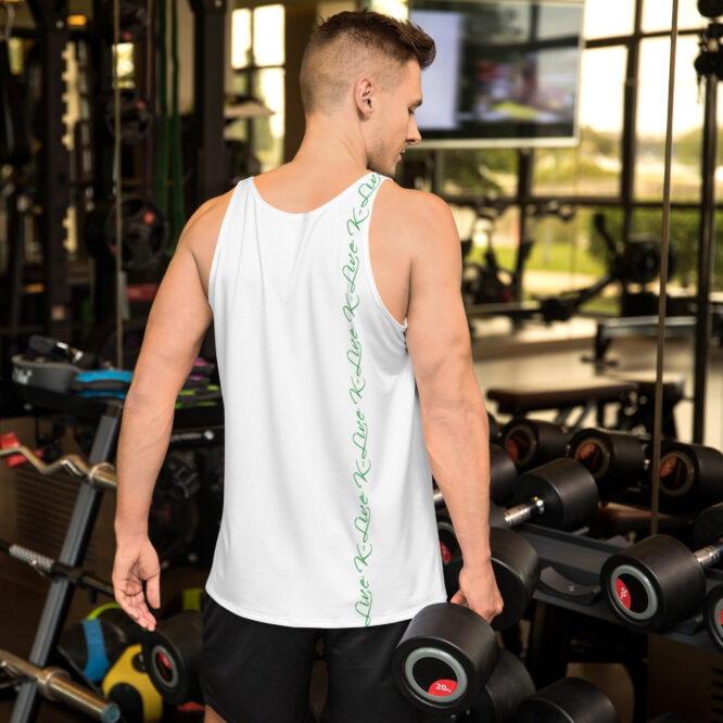 K-Live Green Pattern Marking Band- White Vest