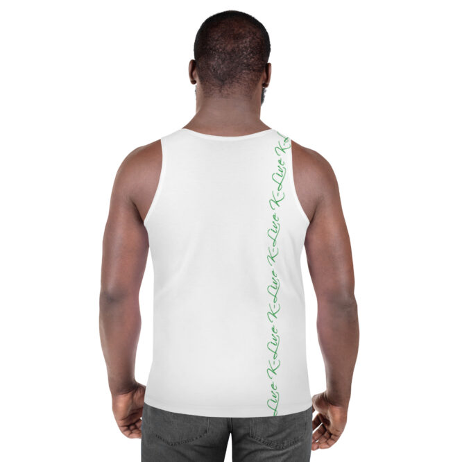 K-Live Green Pattern Marking Band- White Vest