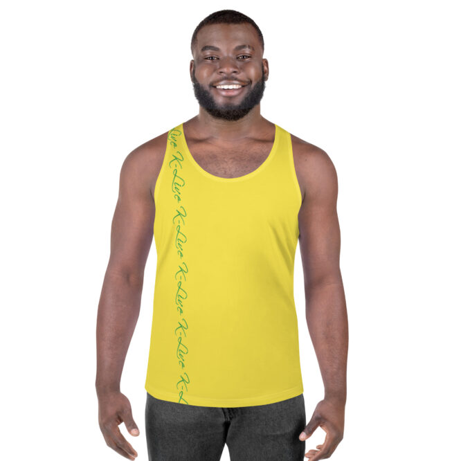 K-Live Green Pattern Marking Band- Yellow Unisex Vest