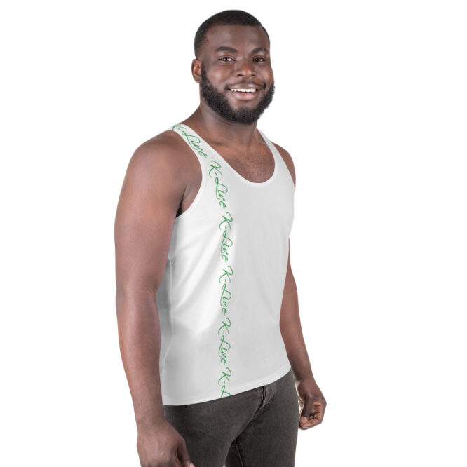 K-Live Green Pattern Marking Band- White Vest
