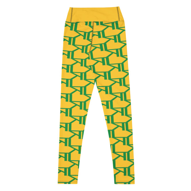 K-Live KL All Over Style Yellow Yoga Leggings