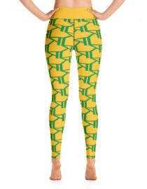 K-Live KL All Over Style Yellow Yoga Leggings