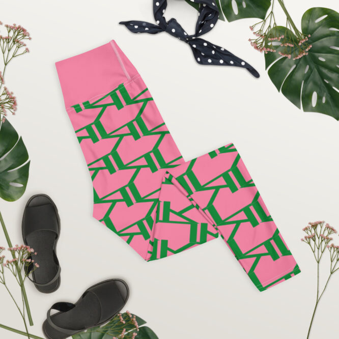 K-Live KL All Over Style Pink Yoga Leggings