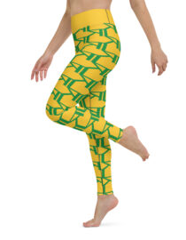 K-Live KL All Over Style Yellow Yoga Leggings